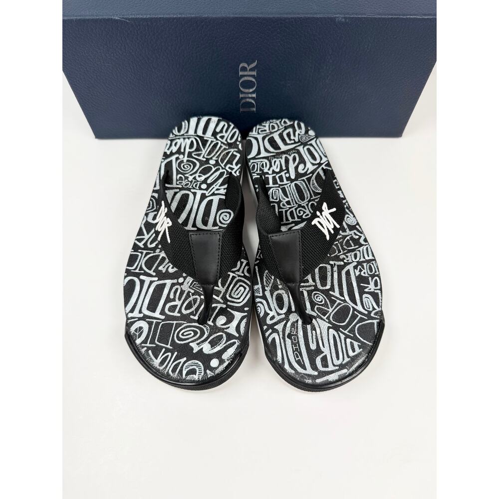 Size 41EU/8US - Dior x Shawn Stussy Flip Flops - Picture 4 of 10